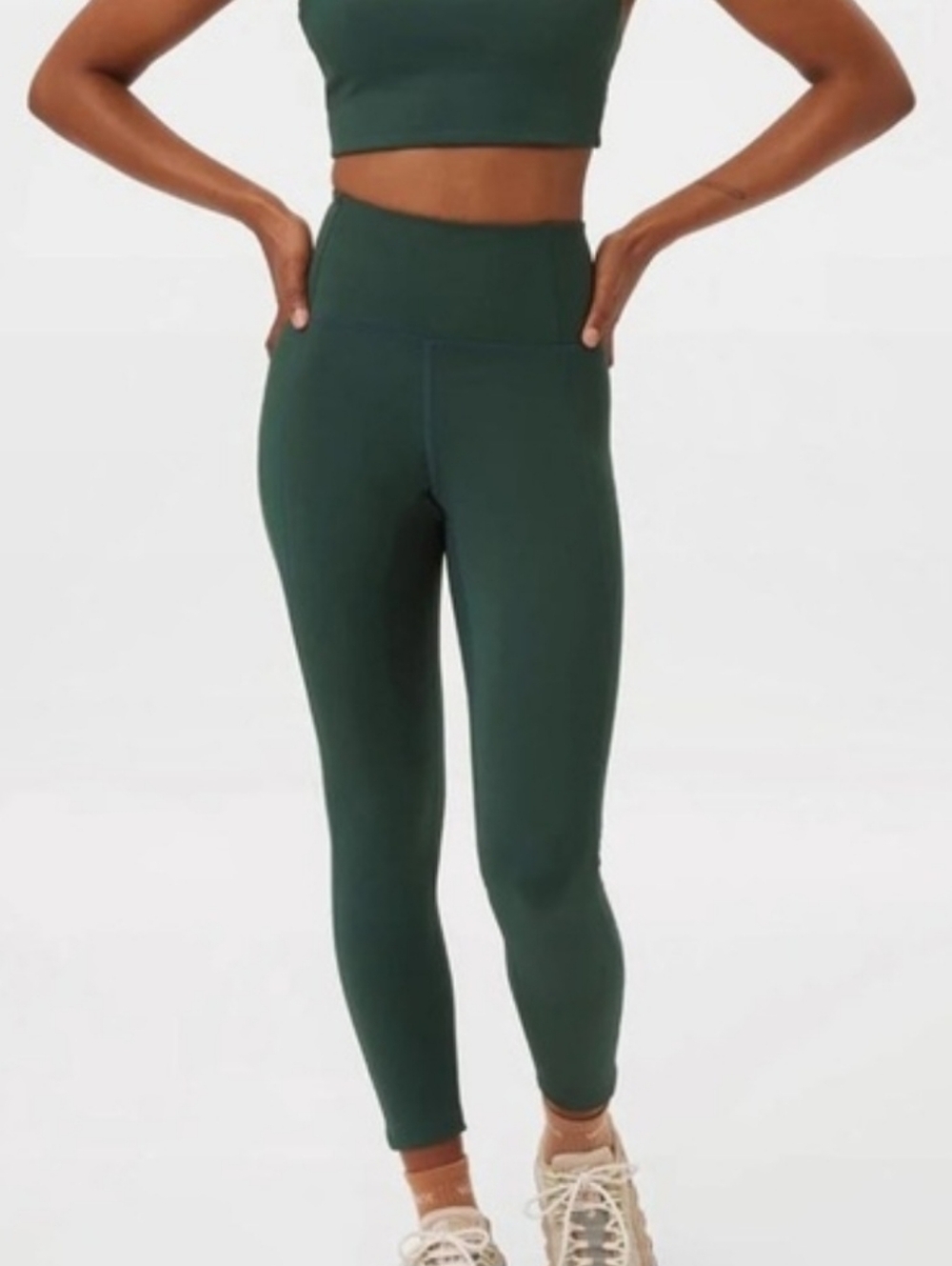 Girlfriend Collective Small High Rise Moss Green Leggings